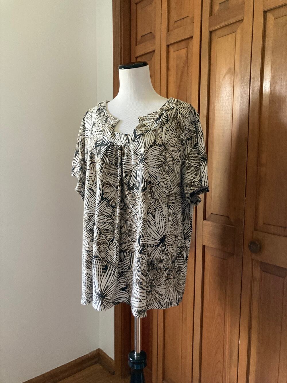 Ruby Rd. Floral Stretch Pullover Top, Size 3X